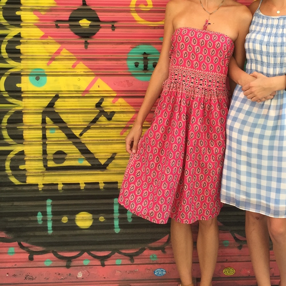 Calypso Pink Strapless Dress